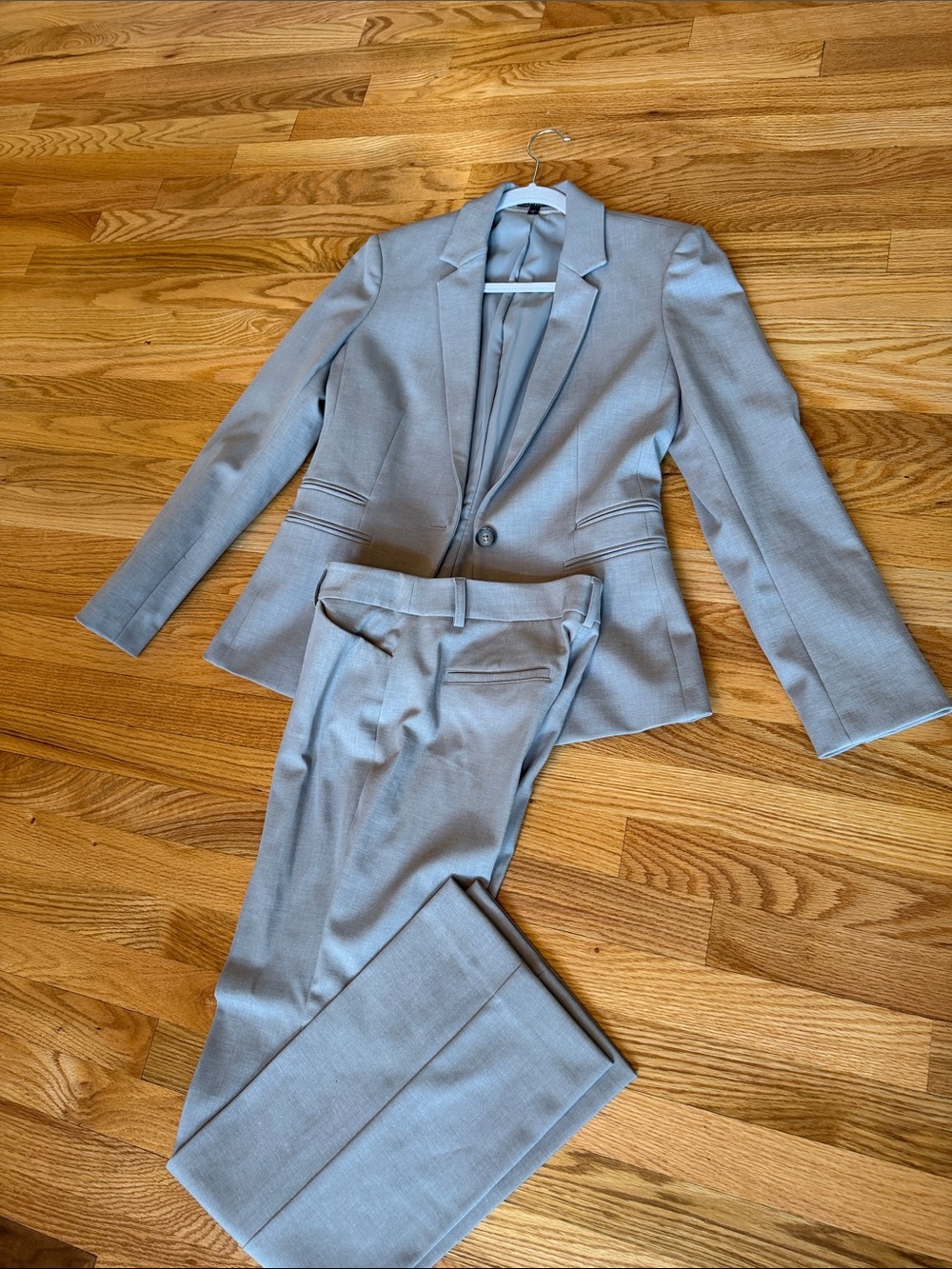 Express Light Gray Women's Suit Blazer & Trousers